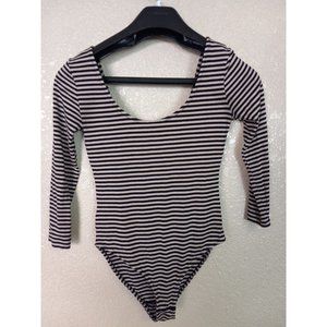 Forever 21 brown long sleeve bodysuit size S